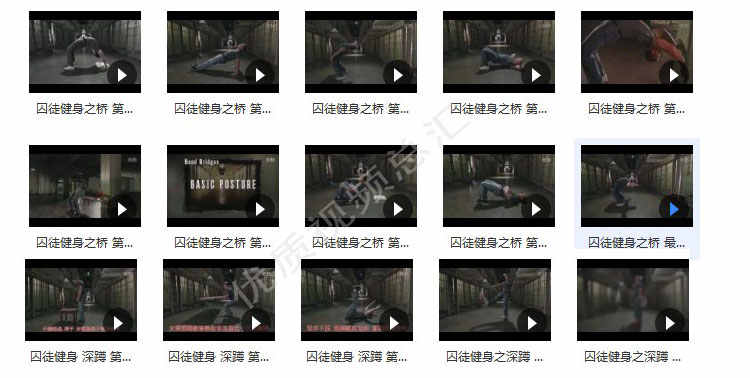 囚徒健身全套教学视频教程中文字幕男士增肌减脂运动训练学习教材