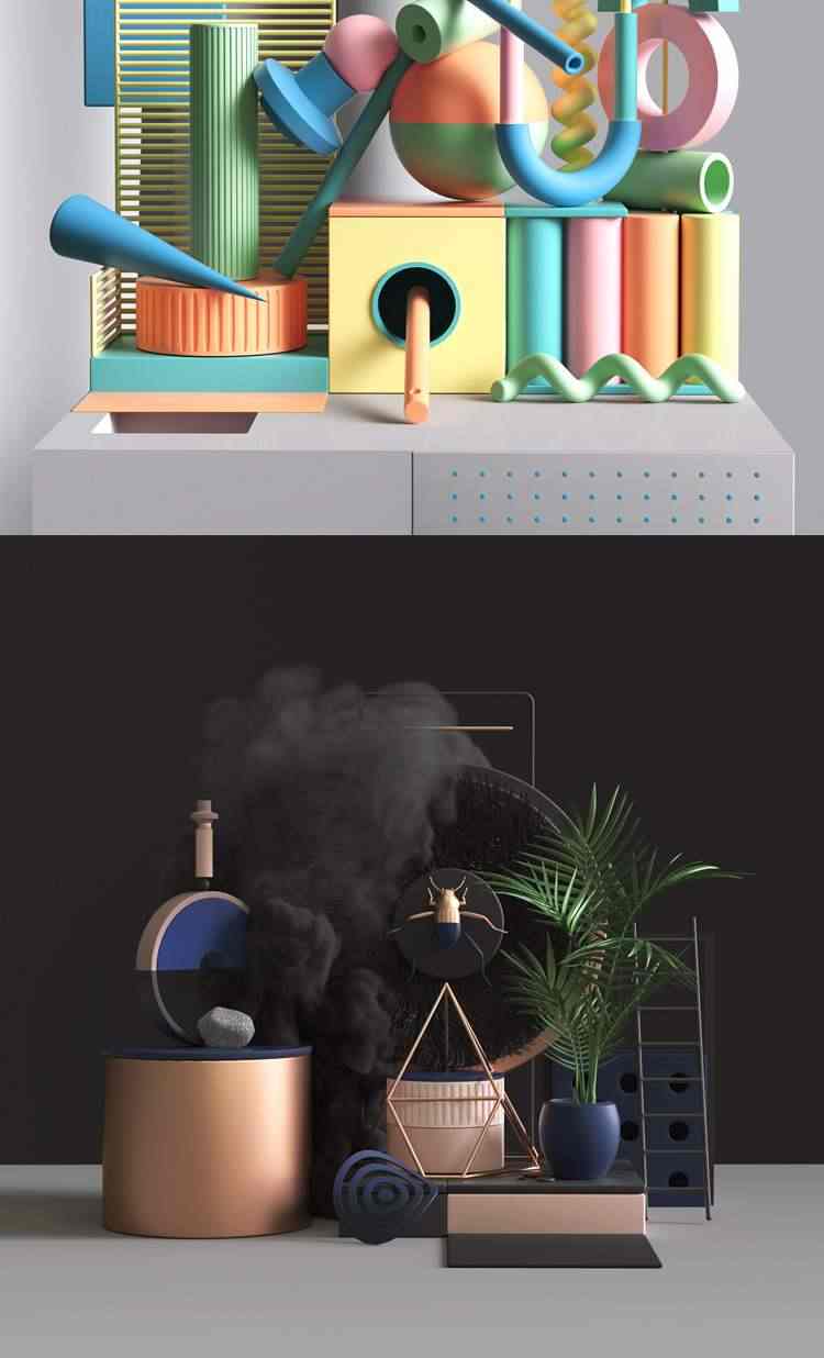 C4D中文教程视频R20软件全套零基础OC渲染器插件材质模型案例素材