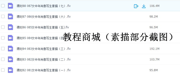 素描漫画油画国画沙画彩铅水彩粉动漫视频教程全套自学手绘画