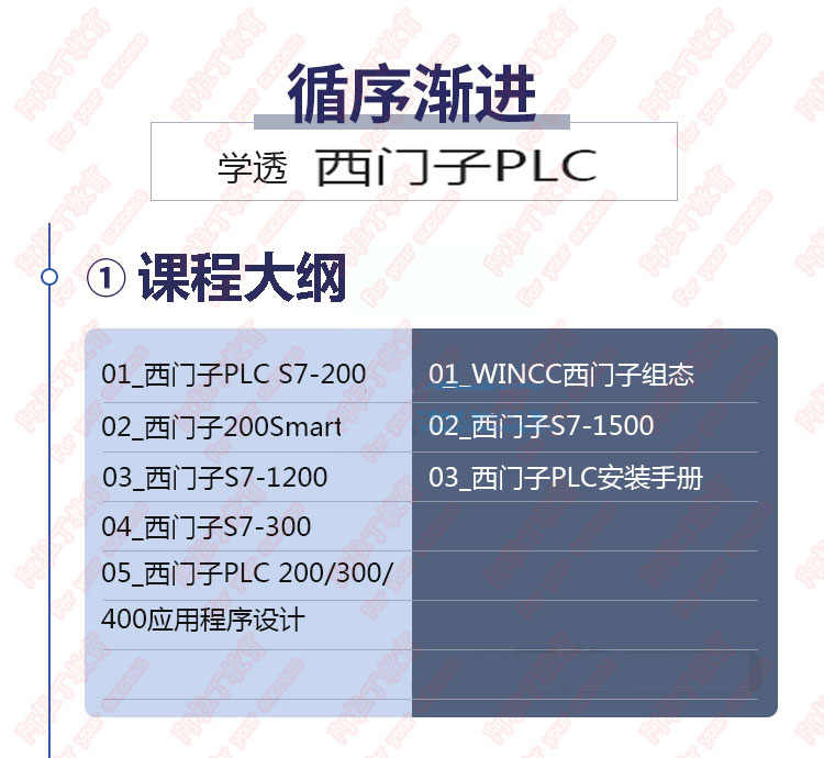 西门子PLCS7-200/300视频教程学习资料1200/1500 软件例子程