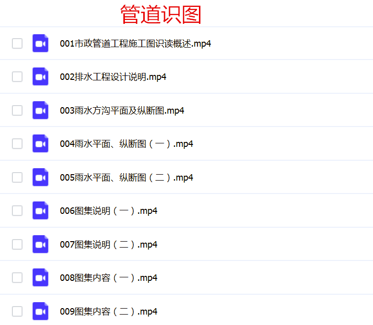 建筑市政隧道路桥梁管网工程施工图纸识图视频教程自学看图大全套