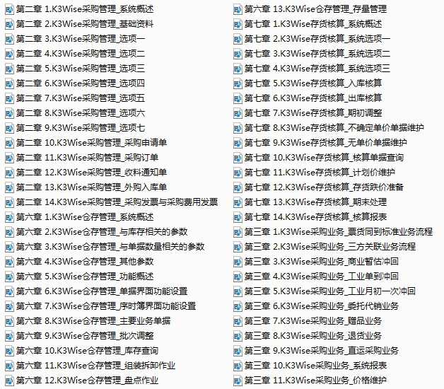 金蝶k3视频教程k/3wise视频培训文档资料金蝶顾问学院培训资料 金蝶k3视频教程k/3wise视频培训文档资料金蝶顾问学院培训资料