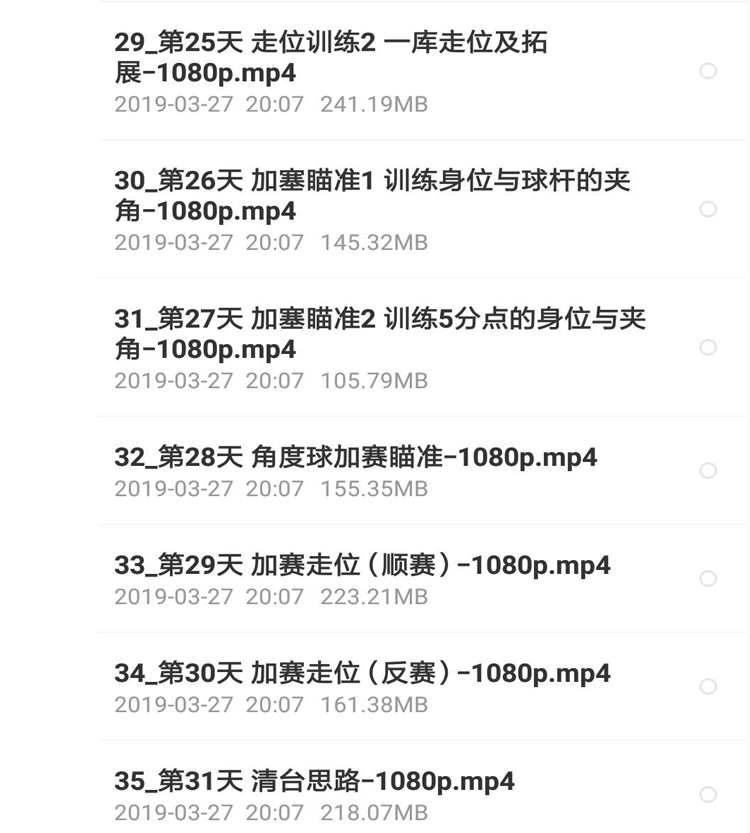 王孟南台球教学视频课程网课30天速成班入门进阶精通实战高清教程