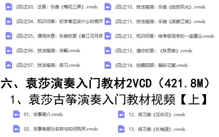 2018袁莎古筝视频教程教学初学者零基础入门自学全套高清课程