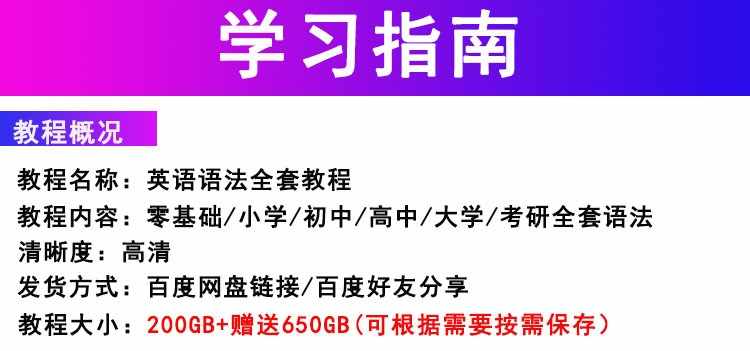 小学初中高中大学英语语法视频教程全套网课名师教学自学视频词汇