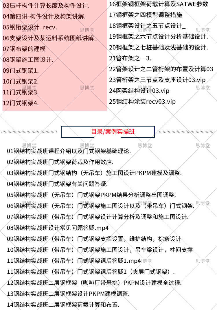 钢结构设计视频 PKPM教程 3D3S案例 midas空间钢框架钢结构钢网壳