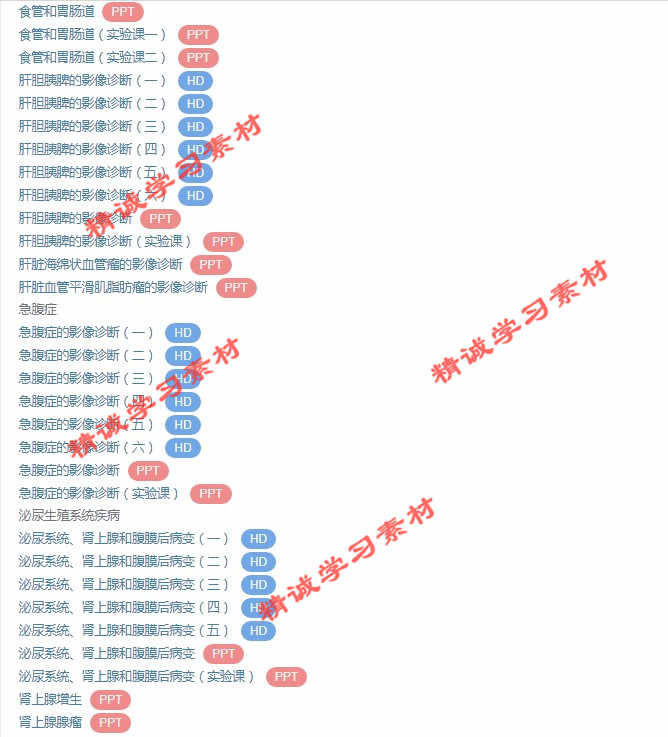 中山大 孟俊非 医学影像学 PPT教学课件 视频教程讲解 学习资料