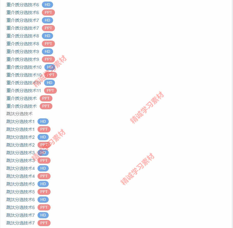 中国矿大 谢广元 矿物加工学选矿学 PPT教学课件 视频教程讲解