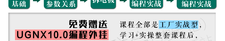 UG10.0数控编程视频教程产品拆电极培训全套实例图档三轴加工中心