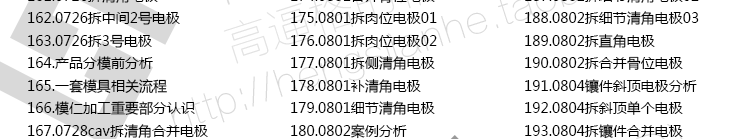 UG10.0数控编程视频教程产品拆电极培训全套实例图档三轴加工中心