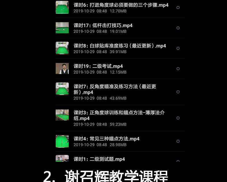 2019新锐台球教学视频桌球教程高清零基础谢召辉石鑫王孟南教学课