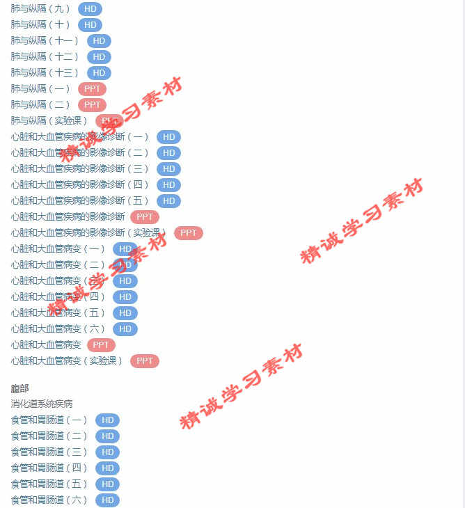 中山大 孟俊非 医学影像学 PPT教学课件 视频教程讲解 学习资料