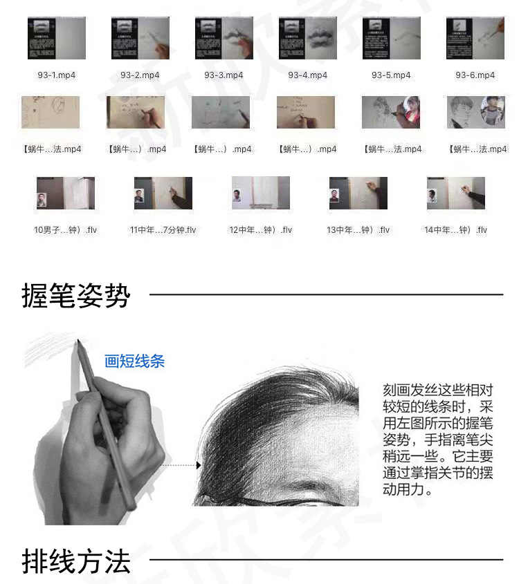 素描教程网课入门自学零基础课程课件视频教学初学人像电子版学习