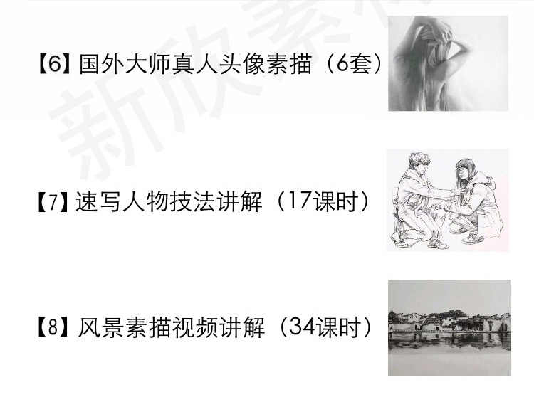 素描教程网课入门自学零基础课程课件视频教学初学人像电子版学习