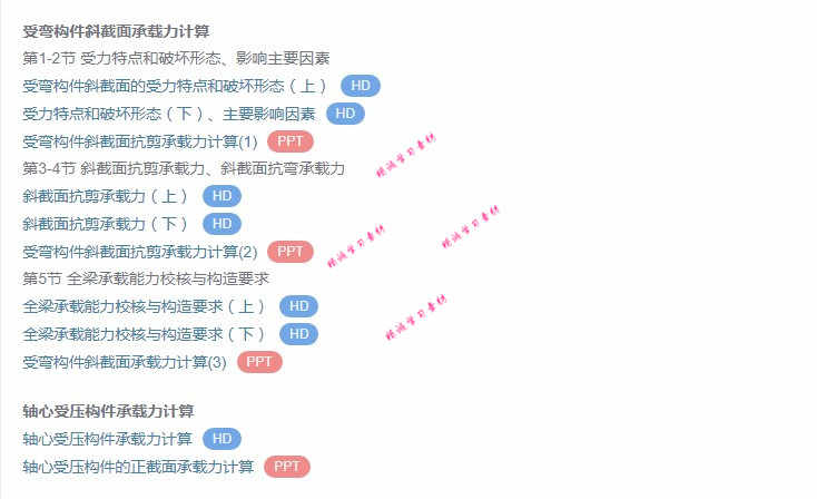 东南大 叶见曙 结构设计原理 视频教程讲解 PPT教学课件