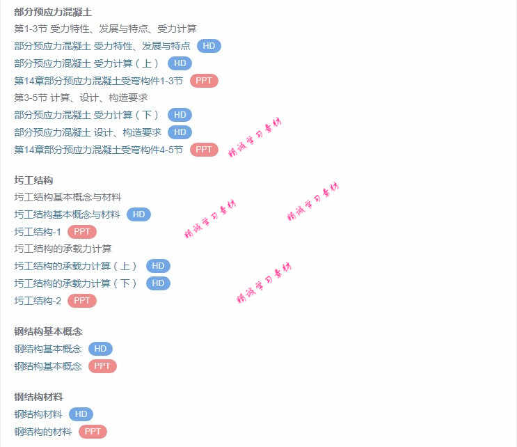东南大 叶见曙 结构设计原理 视频教程讲解 PPT教学课件