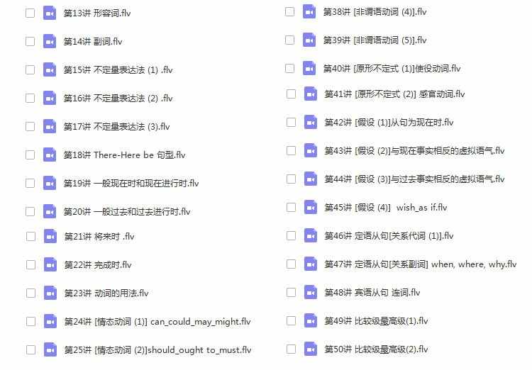 小学初中高中大学英语语法视频教程全套网课名师教学自学视频词汇