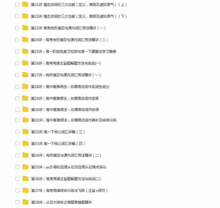 小学初中高中大学英语语法视频教程全套网课名师教学自学视频词汇