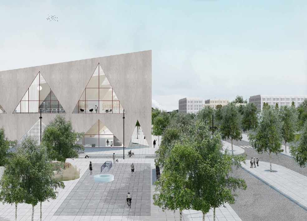 建筑collage拼贴风插画风扁平效果图视频教程鸟瞰透视素材资源