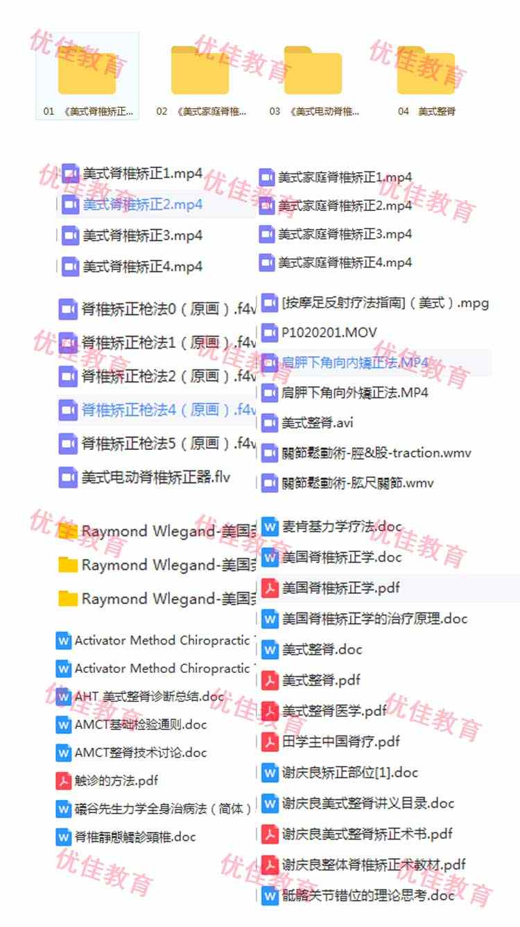 美式整脊疗法视频教程美式整脊正骨技术中医谢庆良正骨整脊手法