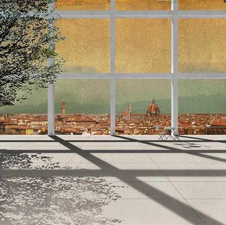 建筑collage拼贴风插画风扁平效果图视频教程鸟瞰透视素材资源