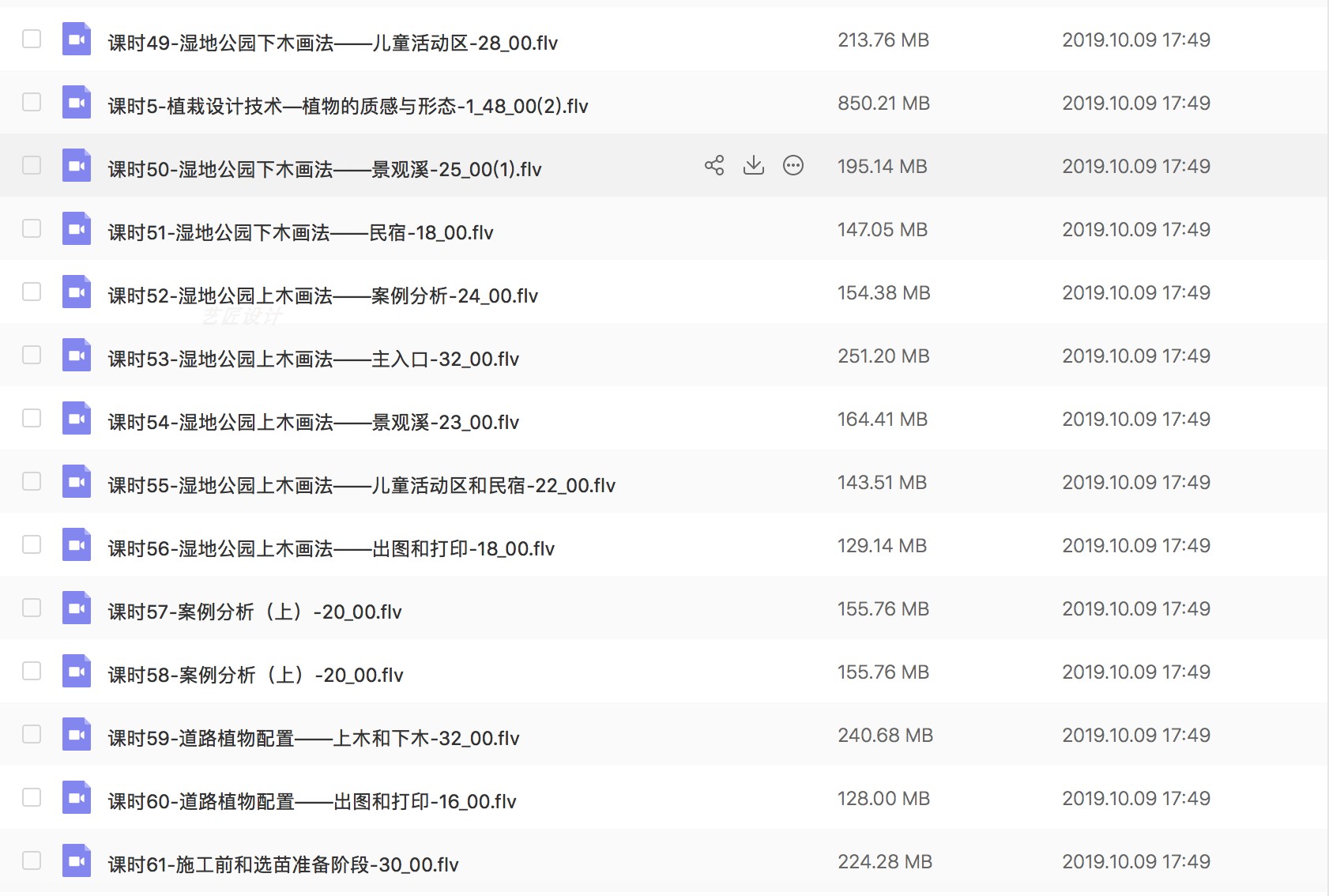 园林景观植物配置施工图设计实例课程讲解培训视频教程素材资料
