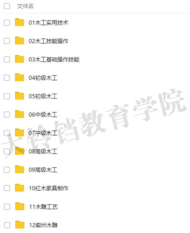 家装木工教程视频 0基础自学木匠全套 家具室内制作手艺教学培训
