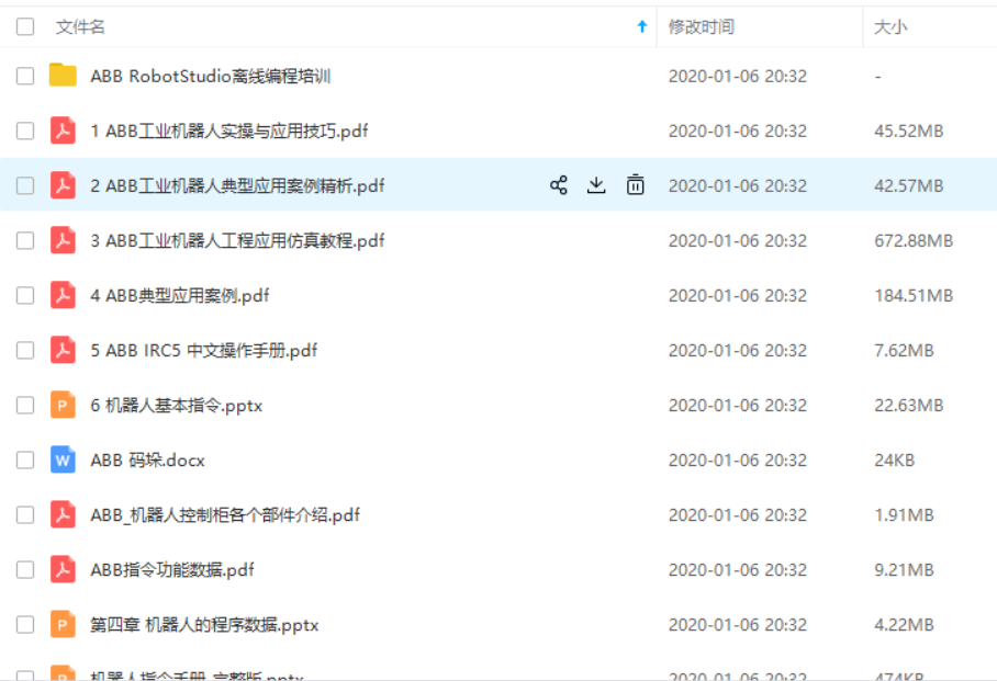 全套 ABB机器人编程资料 ABB视频教程 RobotStudio6.08仿真软件
