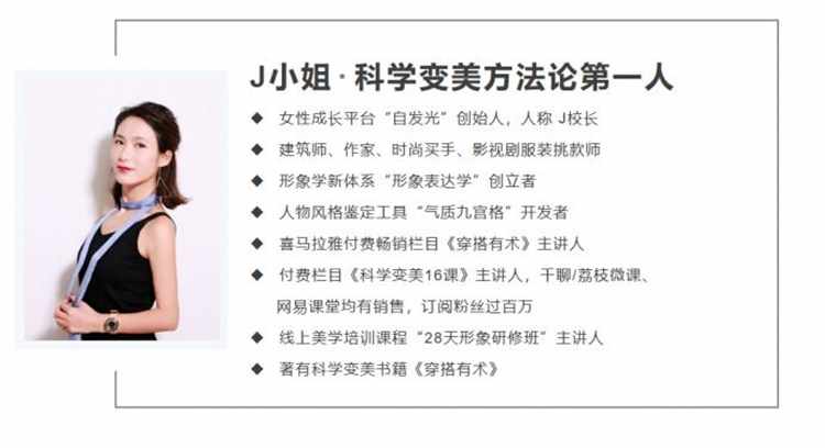 新品气质穿搭有术科学变美16课J小姐个人形象管理形体视频教程