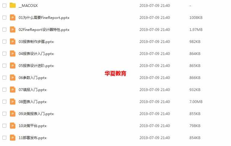 软帆FineReport视频教程 初高级 基础难点 报表开发 ppt