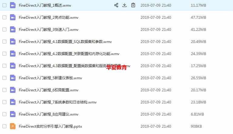 软帆FineReport视频教程 初高级 基础难点 报表开发 ppt