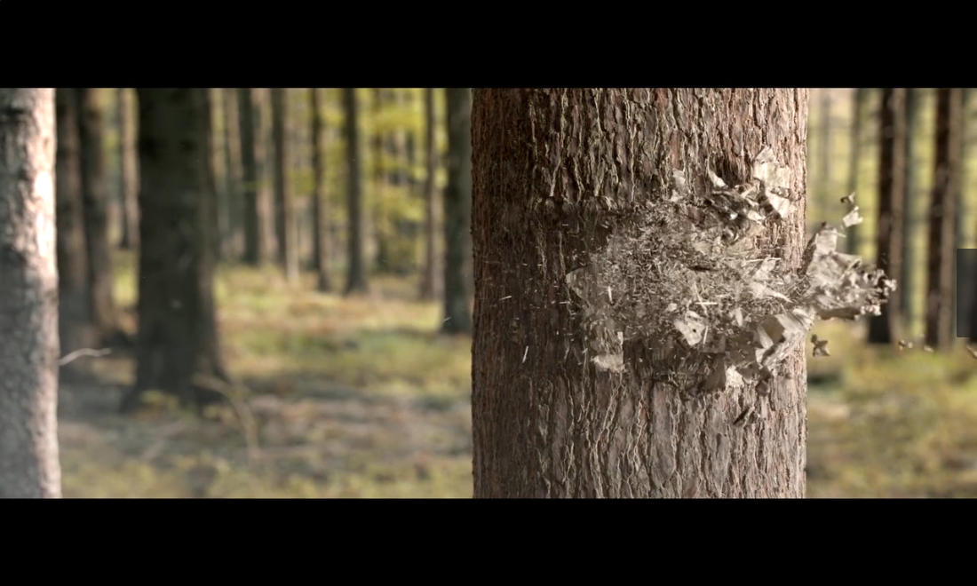 houdini 超写实子弹击穿树木破碎特效视频教程 bullet tree hit