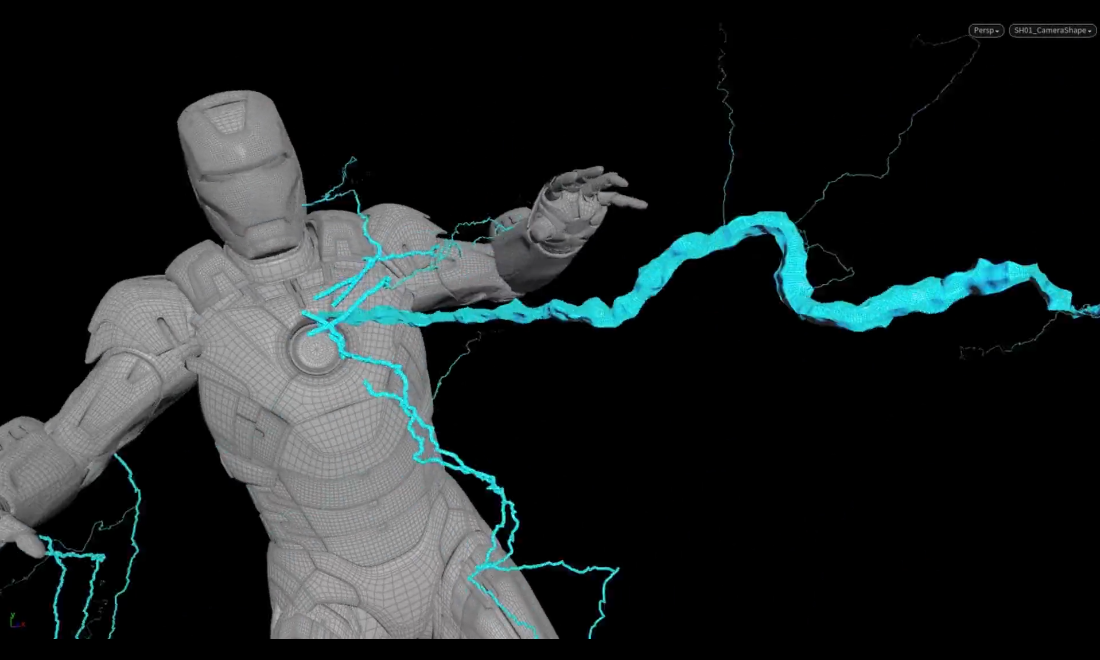 houdini 17.5 重生计划 大型 复联激光 闪电 火花 特效视频教程