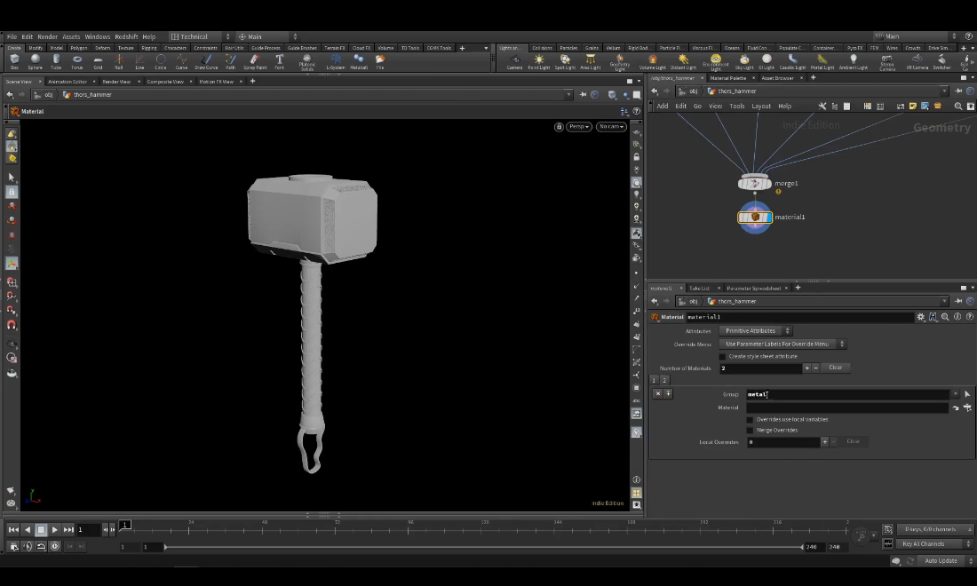 houdini 17.5 重生计划 大型 复联激光 闪电 火花 特效视频教程