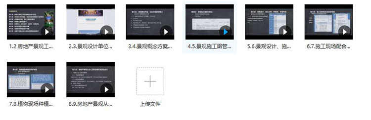 房地产景观设计管控研修班中级班高级班2019年视频教程学习资料