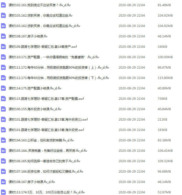 简七理财课程 零基础理财视频教程 简七学理财 投资必看经典课程