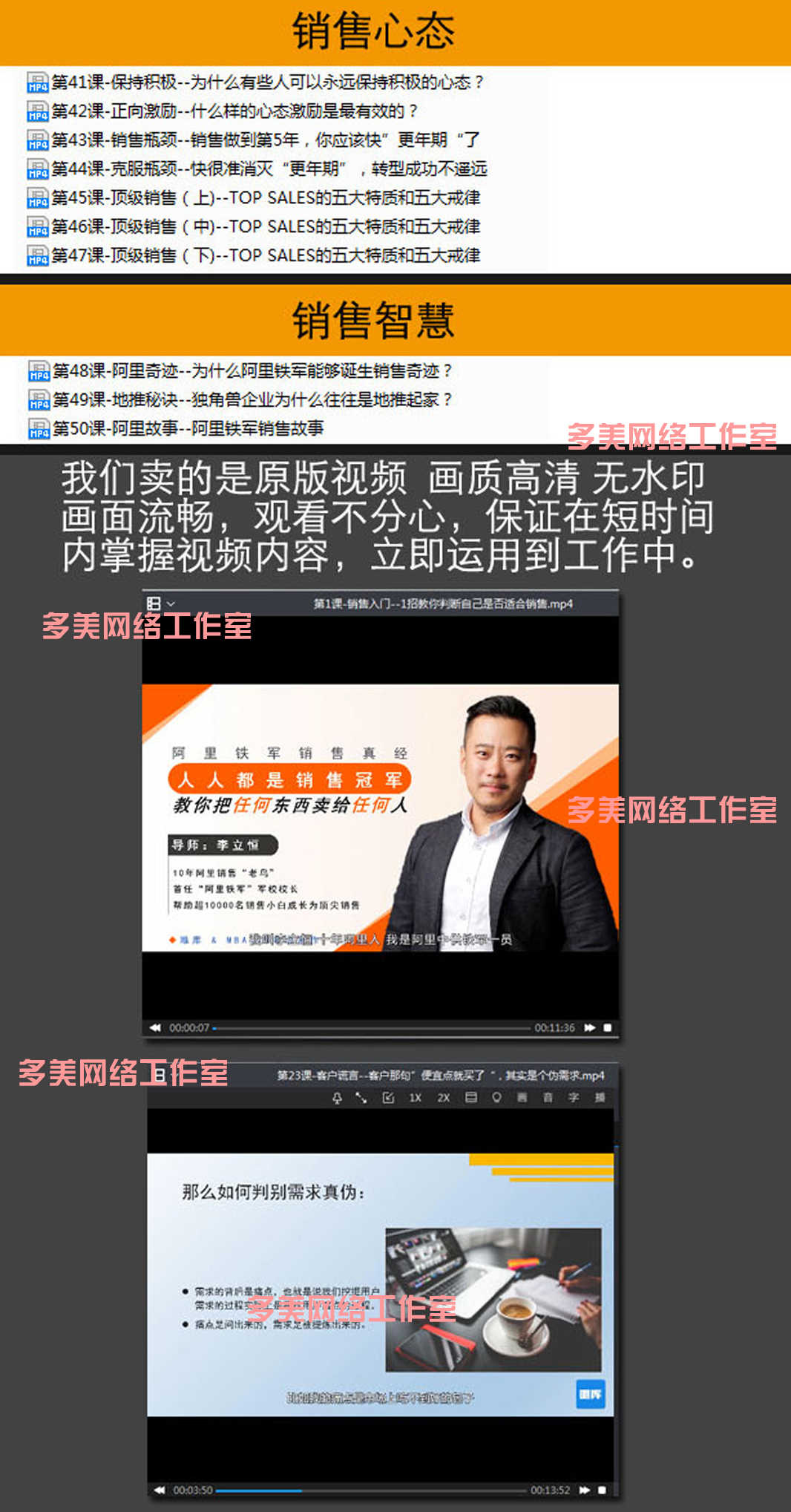 阿里巴巴阿里铁军销售课内训课中供铁军校长李立恒视频教程2020