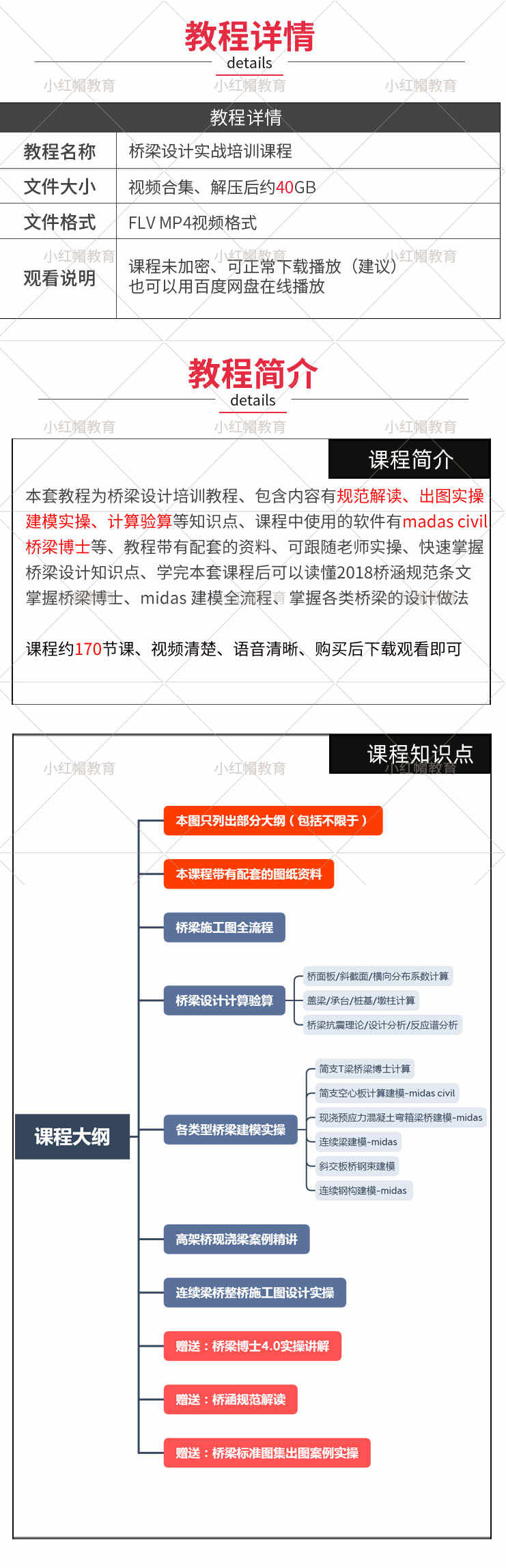 桥梁设计实战培训视频教程施工图实操midas建模桥梁博士计算课程