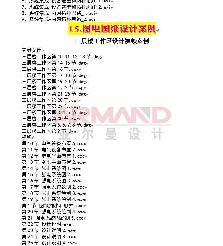 弱电视频教程安防监控会议门禁音响消防楼宇系统综合布线培训资料