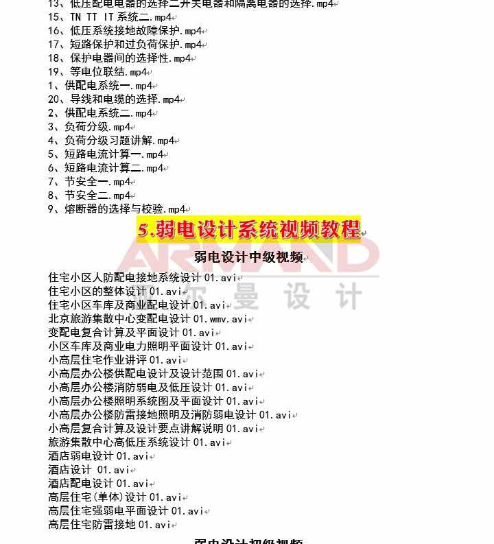 弱电视频教程安防监控会议门禁音响消防楼宇系统综合布线培训资料