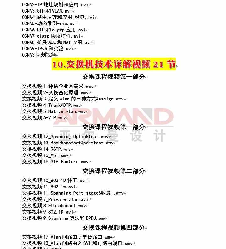 弱电视频教程安防监控会议门禁音响消防楼宇系统综合布线培训资料