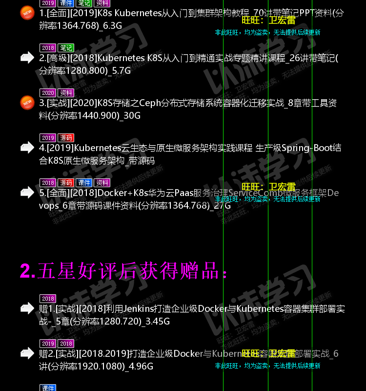 2020Kubernetes K8s Docker基础实战高清视频教程合集长期更新92G