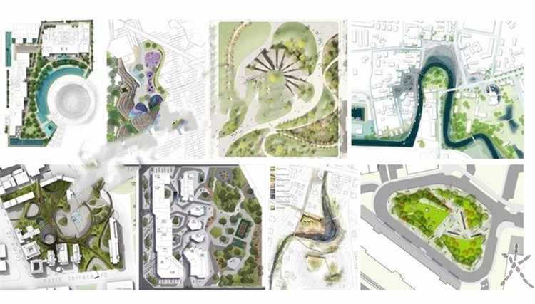 小清新竞赛风格园林景观平面彩平图PS视频教程 配套练习素材b670