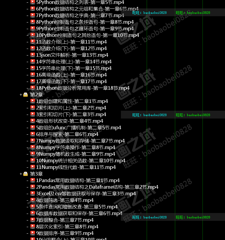 2019 Python数据分析师课程Numpy Pandas Matplotlib高清视频教程