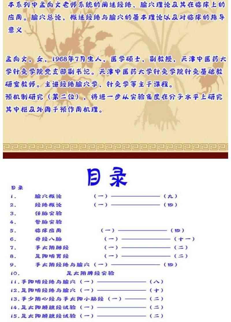 中经络腧穴学内部教学视频116集完整版 孟向文 中医经络教程