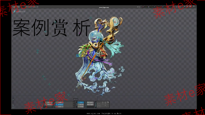 Spine视频教程游戏美术素材2D动作动画骨骼软件源文件切片文档8G