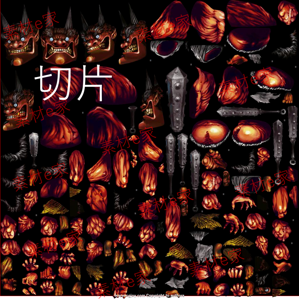 Spine视频教程游戏美术素材2D动作动画骨骼软件源文件切片文档8G