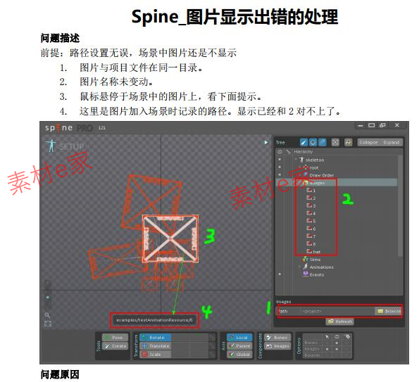 Spine视频教程游戏美术素材2D动作动画骨骼软件源文件切片文档8G