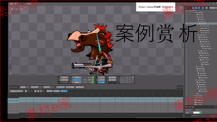 Spine视频教程游戏美术素材2D动作动画骨骼软件源文件切片文档8G
