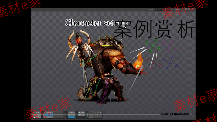 Spine视频教程游戏美术素材2D动作动画骨骼软件源文件切片文档8G